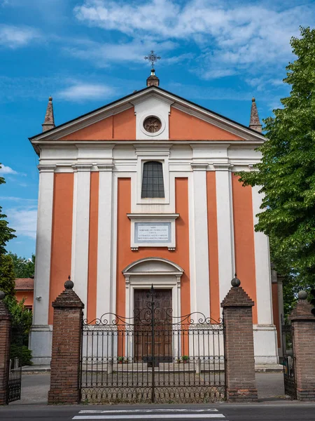 Fasáda Kostela San Giacomo Apostolo Provincii Reggio Nell Emilia Itálie — Stock fotografie