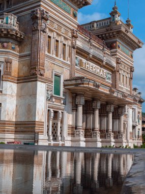 Art Nouveau and Deco Building of the Spa (Thermae) in Salsomaggiore, Parma Italy.