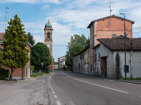 View Emilia Road Bell Tower Church San Giacomo Apostolo Cad — Stock Fotó