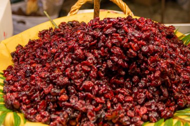 Kurutulmuş dilimlenmiş kızılcık