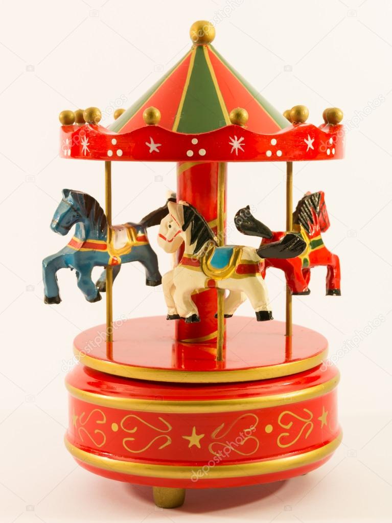 red merry-go-round horse carillon