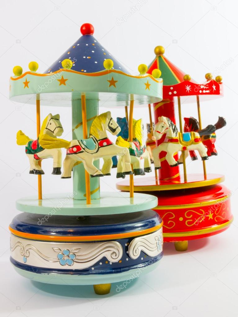 two merry-go-round horse carillon