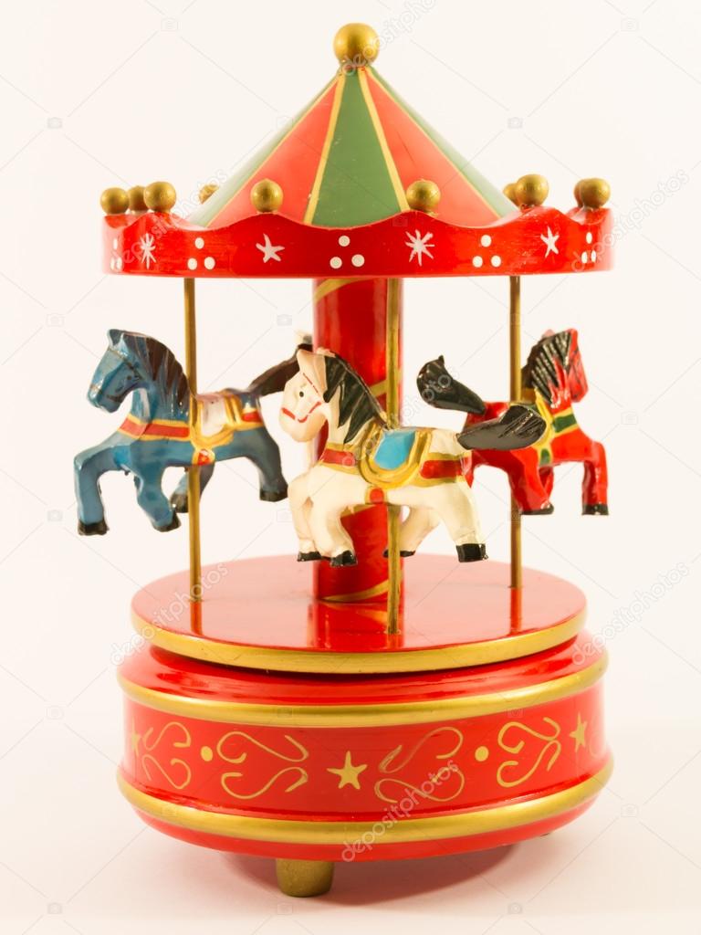 red merry-go-round horse carillon