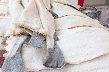 kurutulmuş Cod tuzlanmış morina yığılmış balık