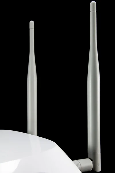 Closeup of gray router's antennas — Stock Photo, Image