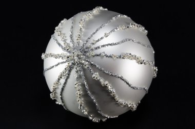 parlak Simli Noel top, ağacı süsle