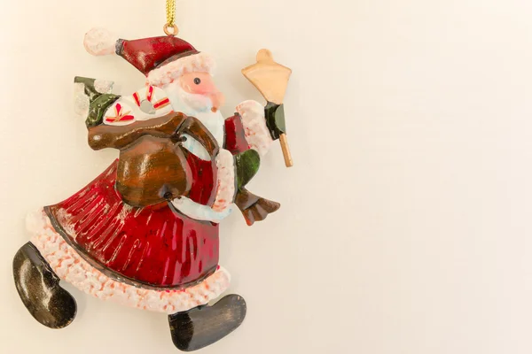 赤サンタ クロース ブリキ クリスマス装飾 — ストック写真