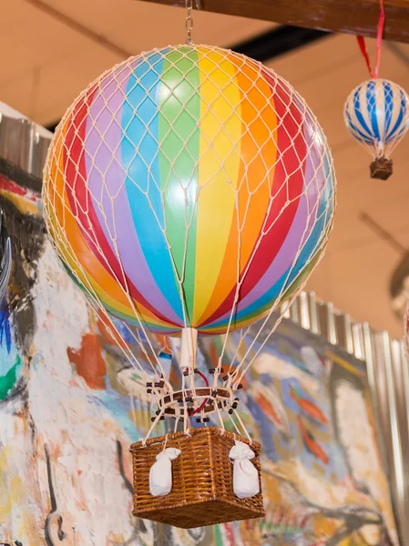 Colorful hot air balloon toy — Zdjęcie stockowe