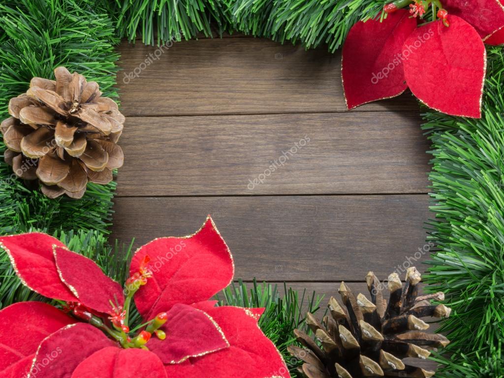 Weihnachtsdekoration Mit Tannenzapfen Und Weihnachtsstern