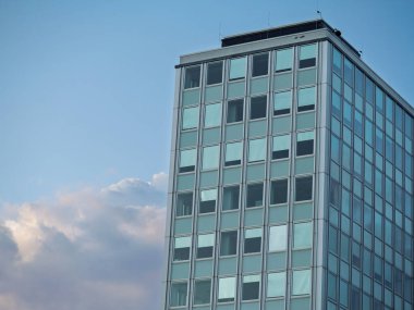 The Top Of An Office Building, a Glimpse Of A Modern Skyscraper.