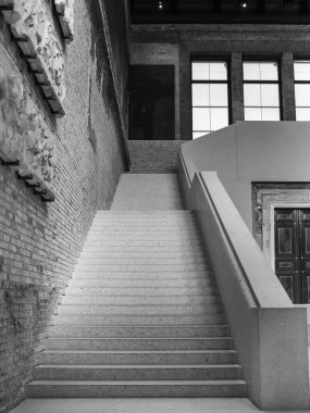 Berlin Müzesi 'nin İçişleri Mimarisi Taş Merdiven, Almanya.