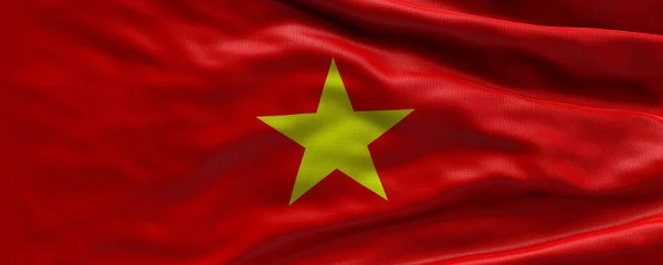 Waving Flag Vietnam Flag Vietnam Flag — Stock Photo, Image