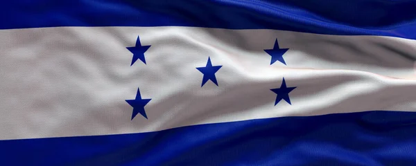 Bandeira Ondulante Honduras Bandeira Honduras Bandeira Fundo — Fotografia de Stock