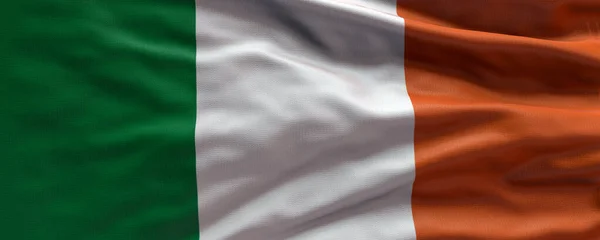 Bandera Ondeante Irlanda Bandera Irlanda Fondo Bandera — Foto de Stock