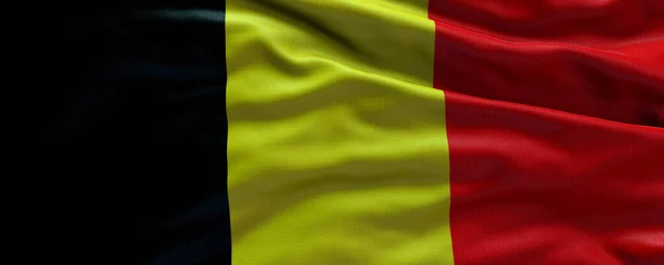 Flagge Belgiens Schwenken Flagge Belgiens Flaggenhintergrund — Stockfoto