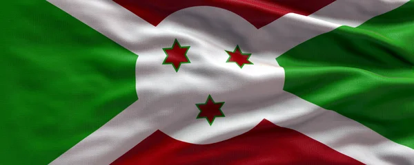 Flagge Von Burundi Schwenken Flagge Von Burundi Flaggenhintergrund — Stockfoto