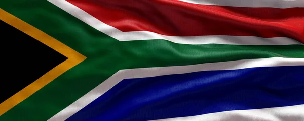 Waving flag of South Africa - Flag of South Africa - 3D flag background