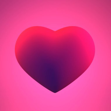 Tatlı pembe sevgililer günü kalbi