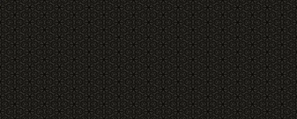 Безшовний Чорний Квітковий Орнамент Настінна Текстура Фону — стокове фото