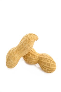 beyaz arkaplanda fıstıklar