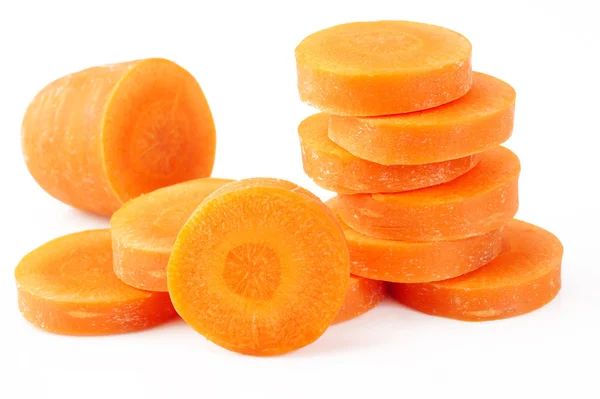 Slice carrot on white background — Stock Photo, Image