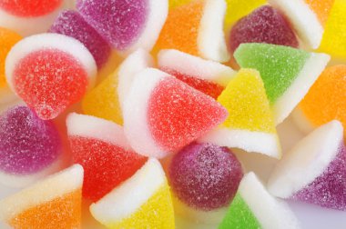 renkli meyve şekerlenmiş reçel 