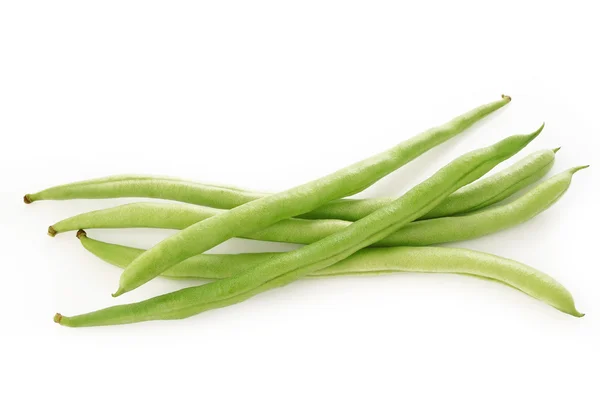 Haricots verts isolés sur fond blanc — Photo