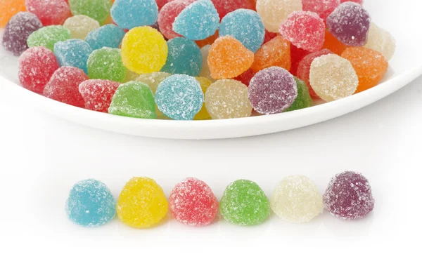 Färgglada gummy karameller — Stockfoto