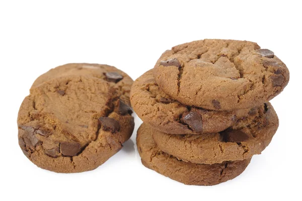 Cookie aux pépites de chocolat isolé sur blanc — Photo