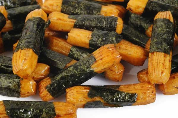 Cracker di riso avvolto in alghe marine — Foto Stock