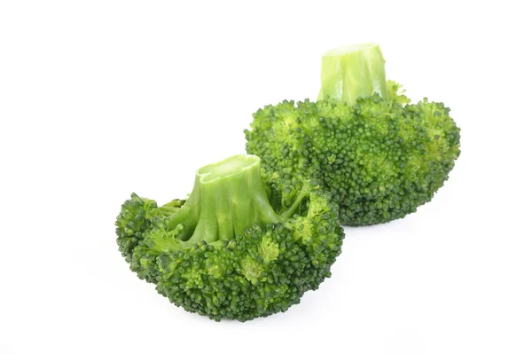 Kokt broccoli grönsak på vit — Stockfoto