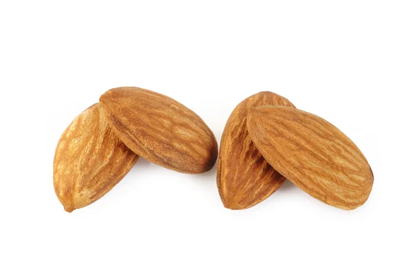 Almonds isolated on the white background — Stock Photo, Image