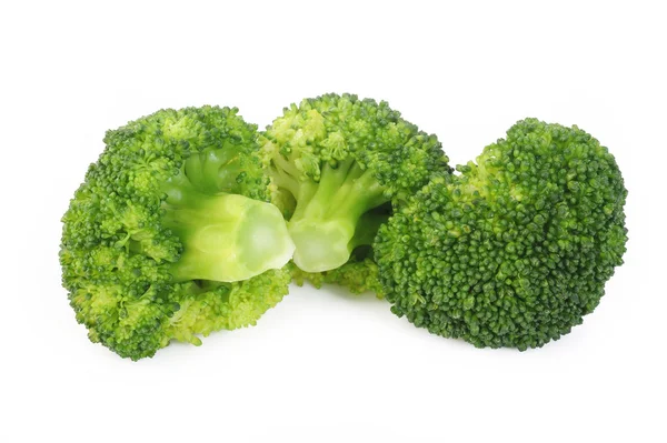Kokt broccoli grönsak på vit bakgrund — Stockfoto