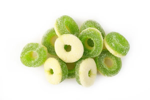 sakızlı halkalar şeklinde beyaz zemin üzerine