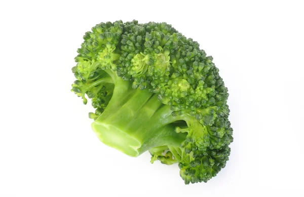 Kokt broccoli grönsak på vit bakgrund — Stockfoto