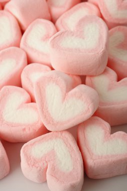 Pembe Kalp şeklinde marshmallow 
