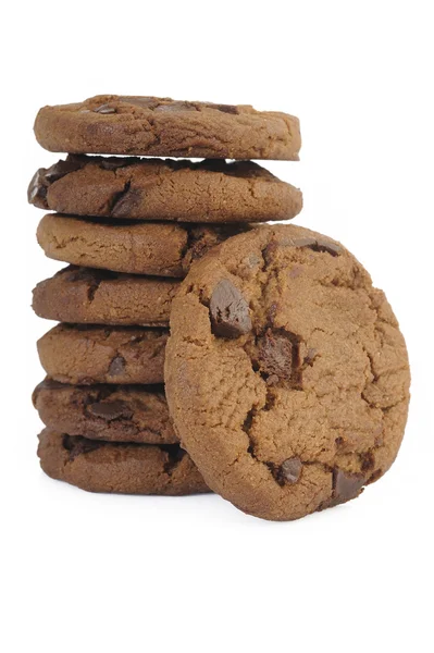 Cookie aux pépites de chocolat isolé sur blanc — Photo