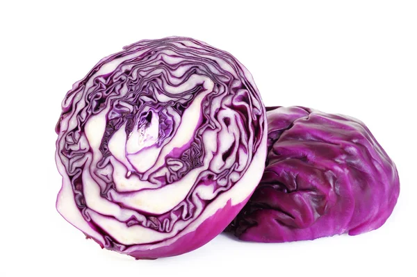 Red cabbage cut in half — Stock Photo, Image