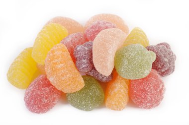 beyaz izole renkli jelly şeker 