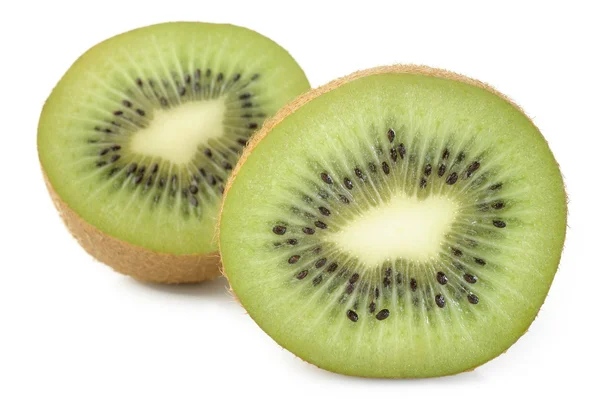 Kiwi Fructe tăiate izolate pe alb — Fotografie, imagine de stoc