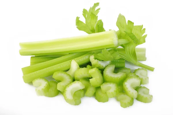白色背景的新鲜芹菜 — 图库照片