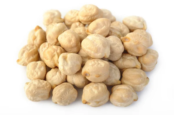 Garbanzo beans on white background — Stock Photo, Image