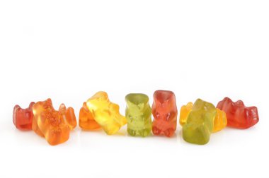 Şeker beyaz arka plan üzerinde izole jöle