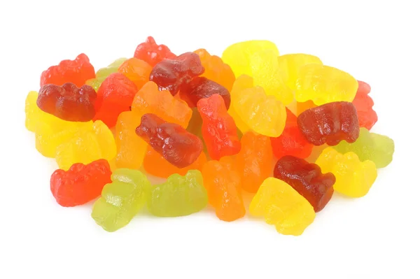 Gummy bears isolated on white — Stock Photo, Image