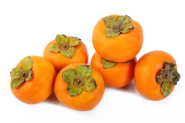 rijp persimmon vruchten geïsoleerd op wit