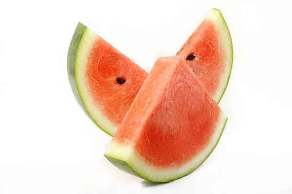 Vattenmelon skivade på vit — Stockfoto