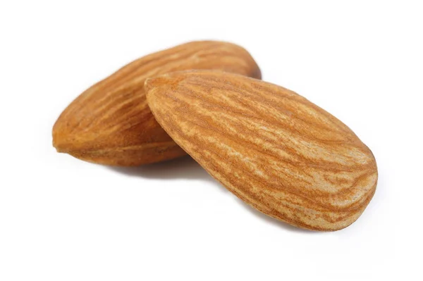 Almond nuts isolated on white background — Stock Photo, Image