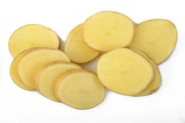 Patatas frescas en rodajas —  Fotos de Stock