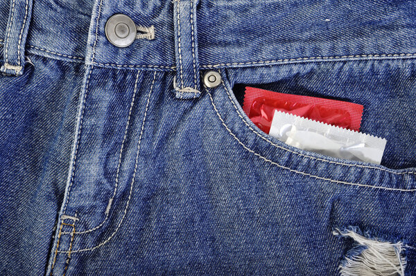 condom in jeans pocket
