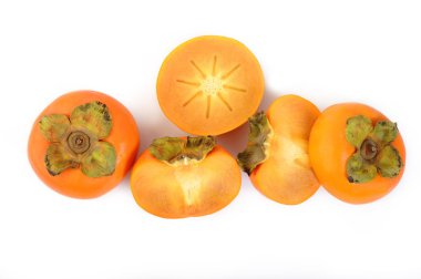 Taze hurma meyve üzerinde beyaz izole